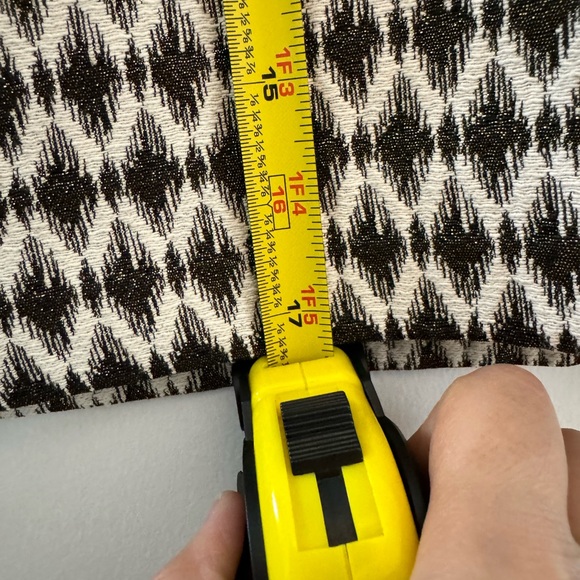 LOFT black, cream, gold patterned skirt, 0p - Picture 3 of 3